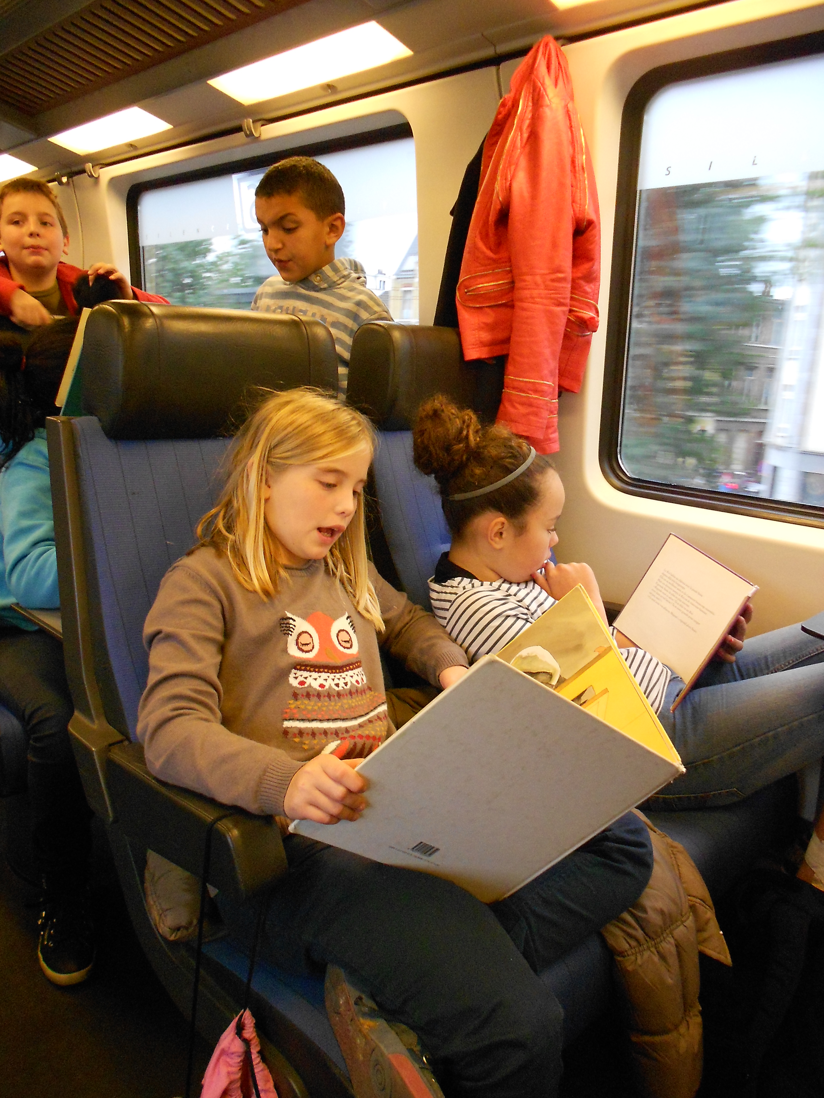 Moment de lecture plaisir dans le train